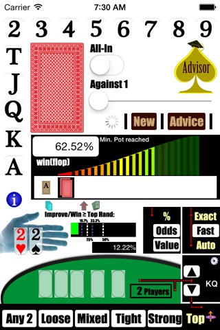 Spades Advisor - Instant Texas Holdem Poker Odds Calculator screenshot 4