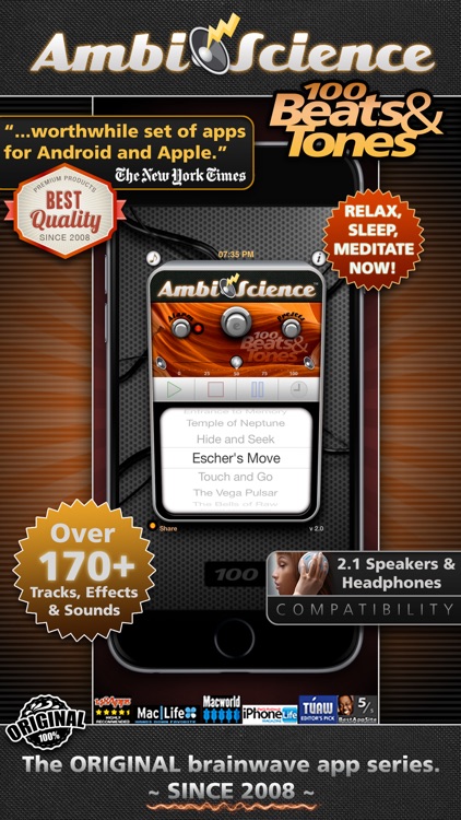 100 Binaural Beats and Isochronic Tones! | AmbiScience™ screenshot-0