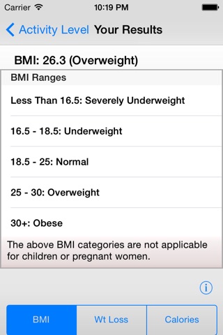 Calorie Calculator Plus - Calculate BMR, BMI and Calories Burned With Exercise screenshot 2