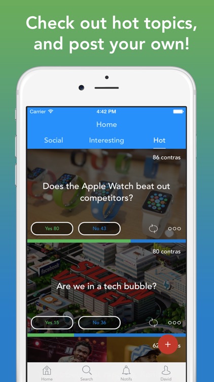 Contra - Social opinions platform