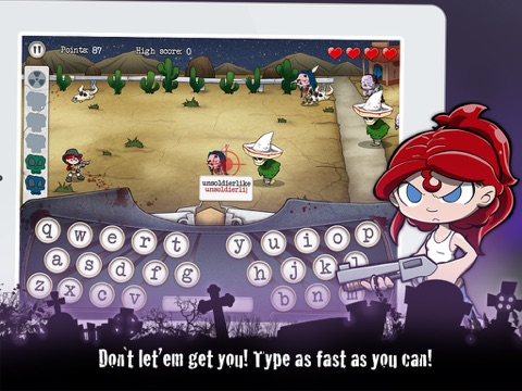 Typing vs Zombies HD screenshot 2