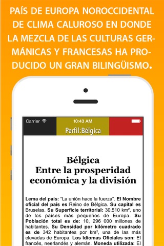Perfil de Bélgica screenshot 2