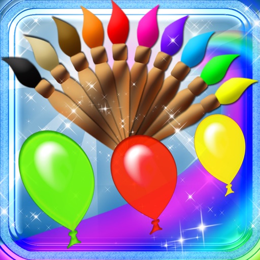 123 Learn Colors Magical Kingdom - Balloons Learning Experience Drawing Game icon