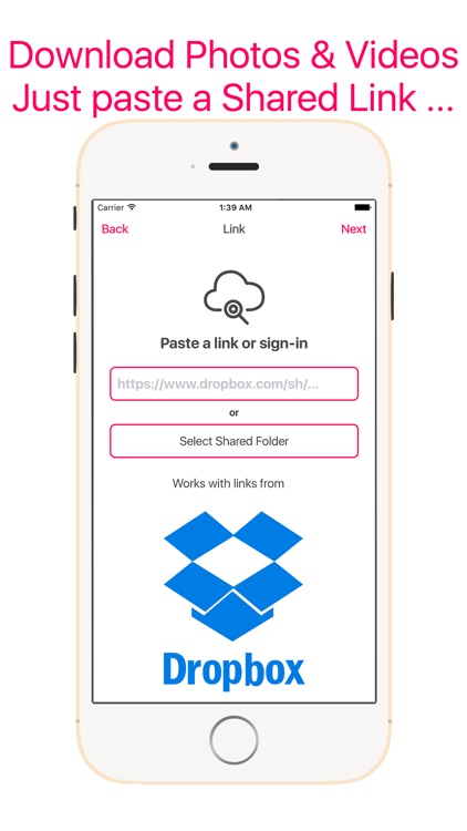 Grab for Dropbox - shared link downloader for photos and videos