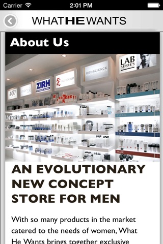 What He Wants Grooming For Mens Store screenshot 2