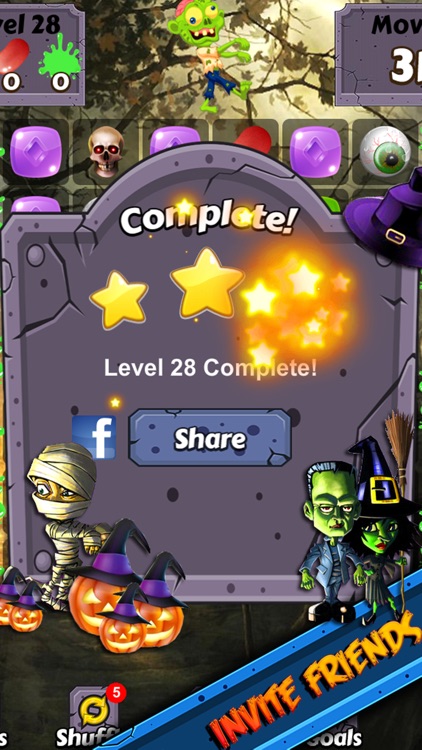 Halloween Candy World Adventure - Pop the gummy drop & match yummy treats to collect skull gems screenshot-3