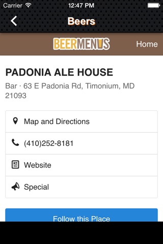 Padonia Ale House - Food, Spirits, & Sports. Baltimore's Premier Craft Beer Bar! screenshot 2