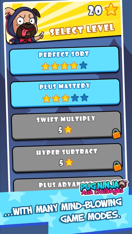 Pug Ninja - Math Challenges