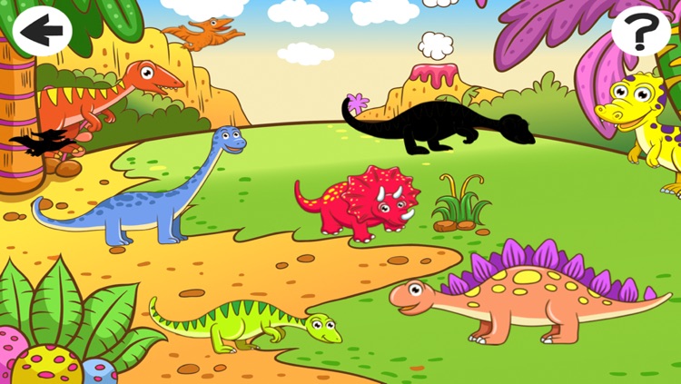 A Dinosaurs Shadow Game: Learn and Play for Children with Extinct Animals