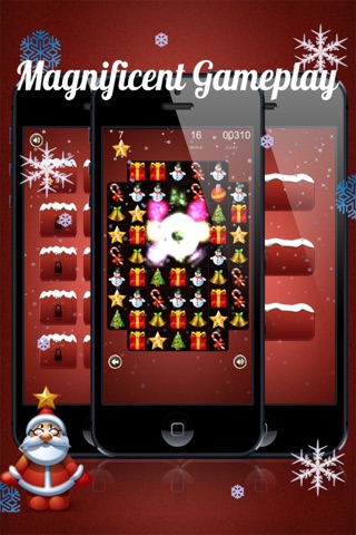 Christmas eve slider. A free match 3 puzzle game with snow fall for whole family screenshot 2