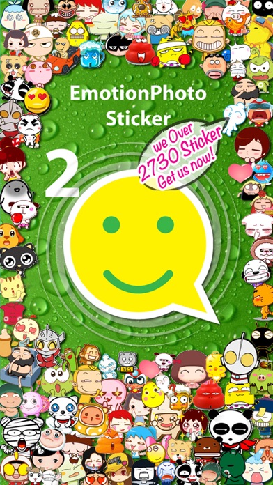 Stickers Emoji Art for WhatsApp, Messages, WeChat, Line, FaceBook, KakaoTalk, SMS, Mail (EmotionPhoto 2) Screenshot 1