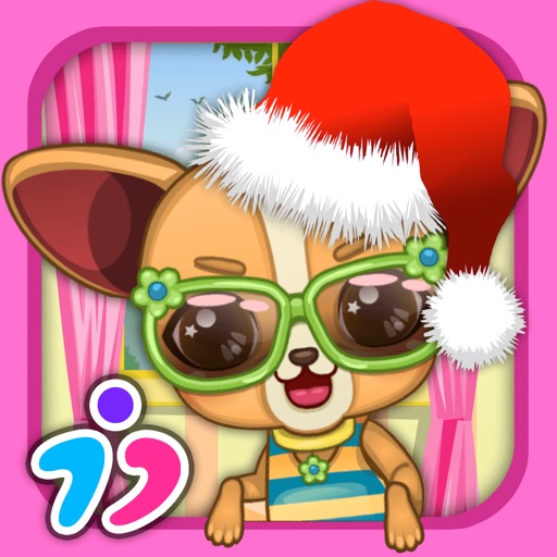 Christmas Nail Art for Kitty Puppy Icon