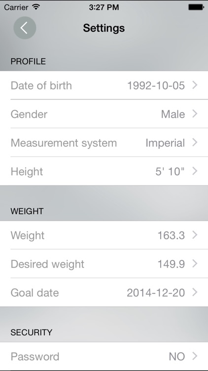 Weight Tracker FIT - body mass control program with smart bmi analyzer screenshot-4