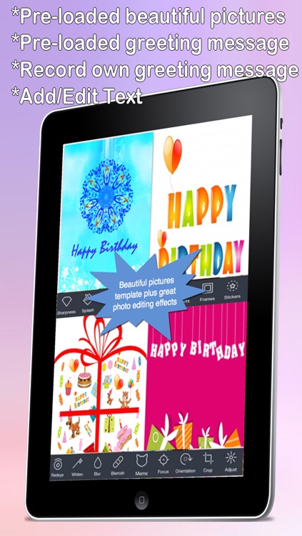The Ultimate Happy Birthday Cards (Pro Version). Custom and Send Birthday Greetings eCard with emoji, text,voice messages and photo editor