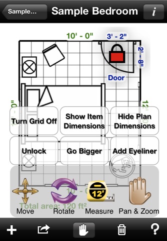Home Design DIY Interior Room Layout Space Planning & Decorating Tool - Mark On Call for iPhone screenshot 4