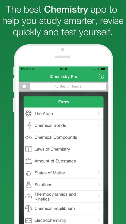 iChemistry™ Pro - Learn, revise & test your chemistry skills