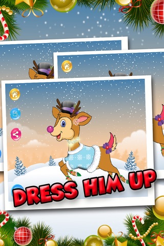 Reindeer Dress Up Maker - It's Christmas Eve Ready to pull Santa 's Sleigh FREE screenshot 2