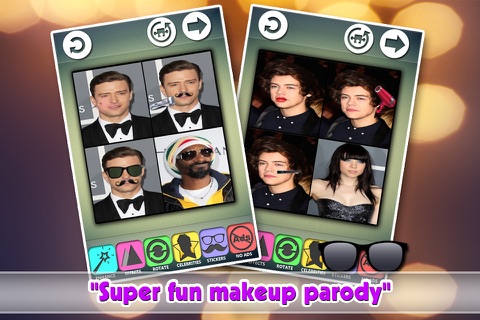 Makeup Transformation Photo Editor : Attractive Celebrity Parody Crop-per Effect-s screenshot 2