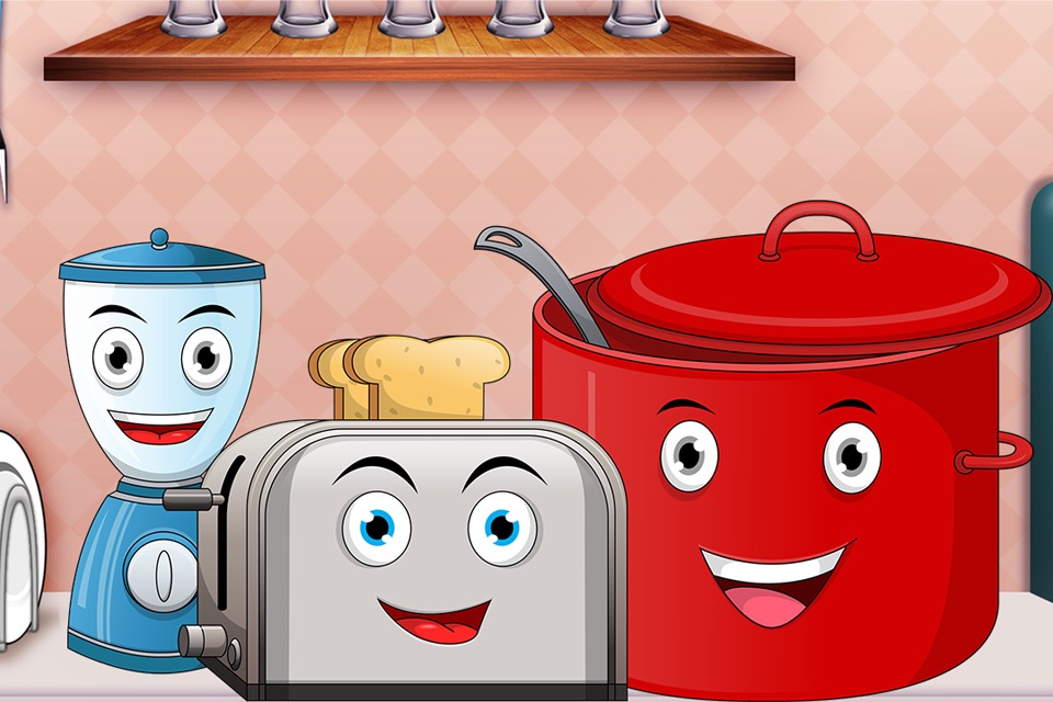 Peekaboo kids kitchen - Toddler first words learning screenshot 4