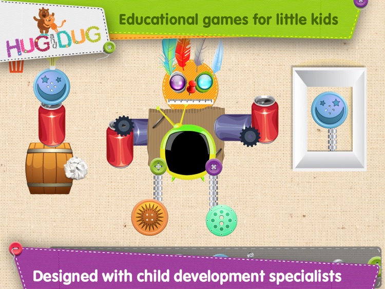 HugDug Robots - Little kids and toddlers build amazing robots and crazy machines screenshot-3