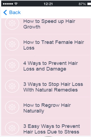 Hair Loss - Tips and Advice on How to Reduce Hair Loss screenshot 3