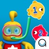 Learn to Count 1234 with Fishes - Numbers Counting & Quantity Match Math Puzzle : IQ for  toddler & kids of Montessori, Preschool & Kindergarten