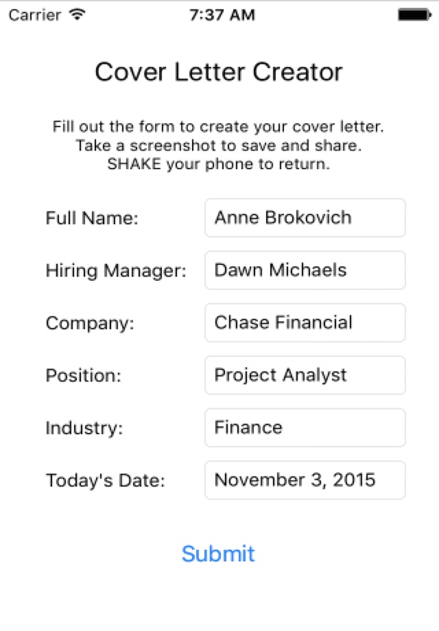 Cover Letter Creator screenshot 2