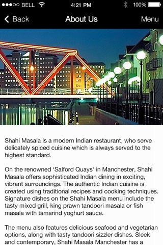 Shahi Masala Indian Restaurant Salford Quays screenshot 3
