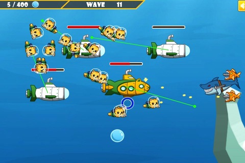 Nyan Force - Funny Free Defense Action game with Shooting Cats screenshot 4