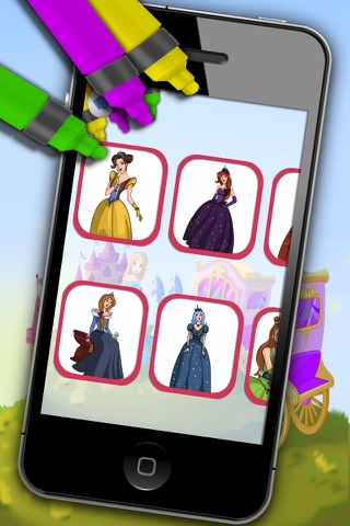 Princesas para pintar- Libro para colorear mágico - Premium screenshot 3