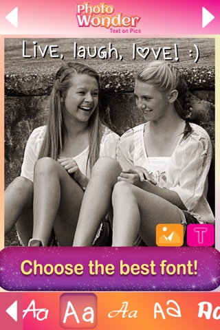 Photo Wonder Text on Pics - Add Caption to Pictures Write Messages & Edit Fonts screenshot 3
