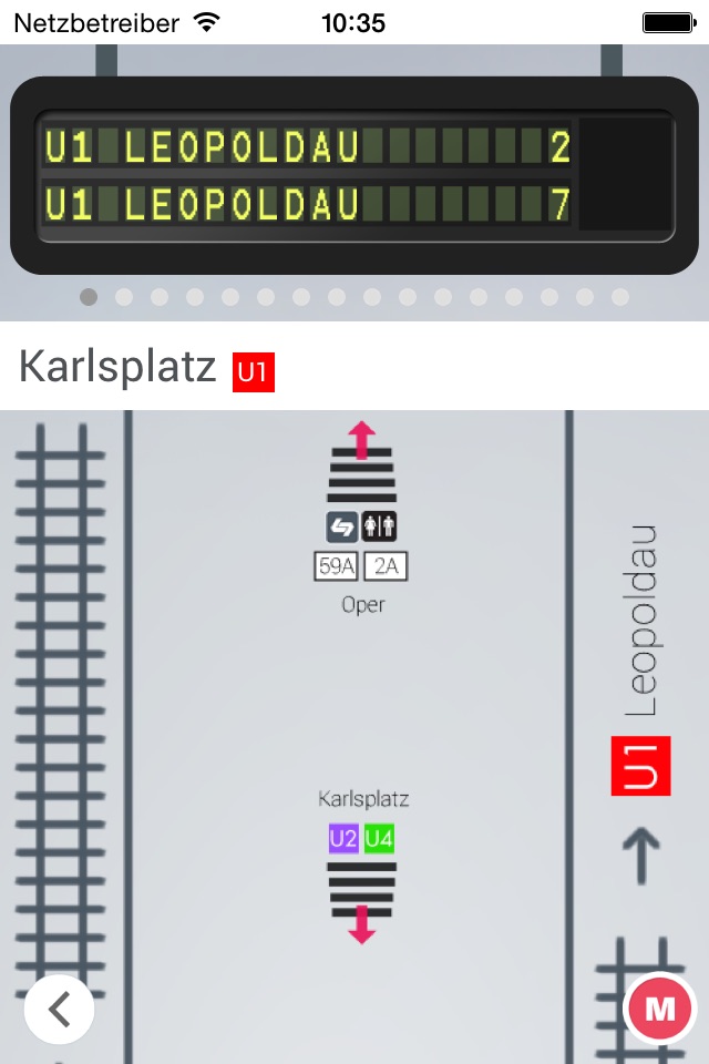 wiennetz.at - schneller einsteigen - umsteigen - aussteigen - Wiener Linien Info screenshot 2