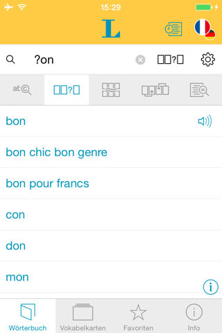 Französisch <-> Deutsch Wörterbuch Basic mit Sprachausgabe screenshot 4