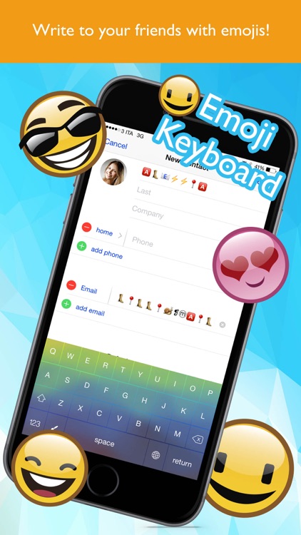 Write with emojis (Emoji keyboard)