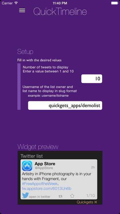 Quickgets Bird - Widgets for Twitter screenshot-4