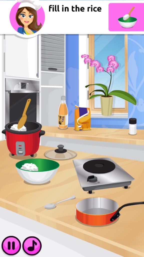 【图】Yummi Sushi Cooking for Kids – Free Japan Vegetarian Recipes Game with Chef Emma(截图3)