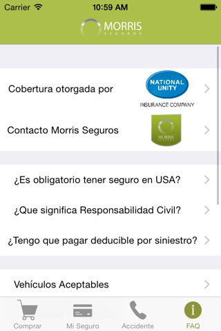 Morris Seguros para USA screenshot 4