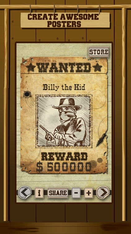 Wild West Wanted Poster Maker - Make Your Own Wild West Outlaw Photo Mug Shots