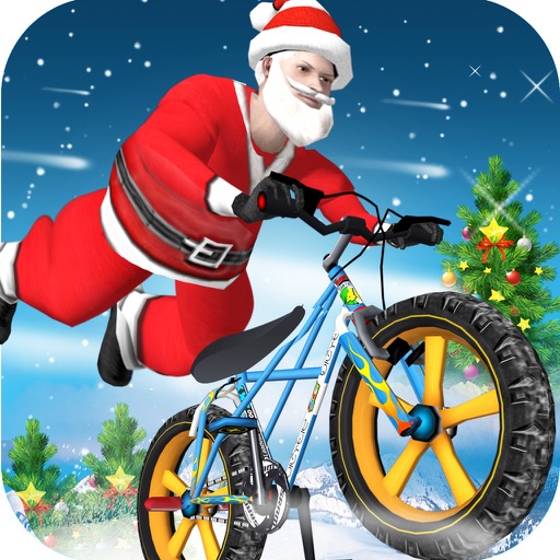 Santa BMX Racing Icon