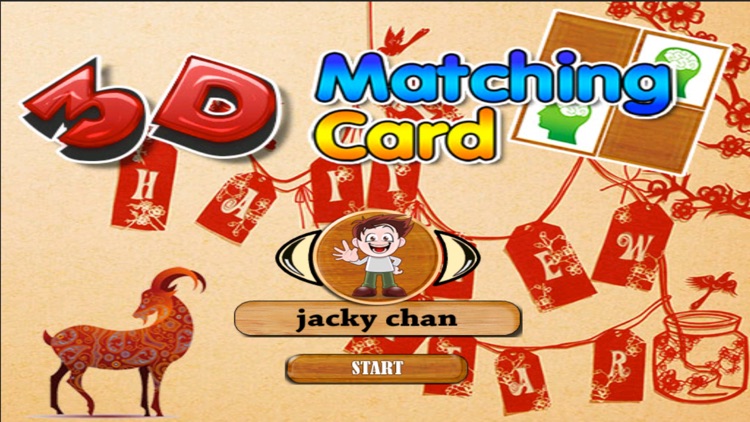 3D Match Card Chinese New Year - Flip picture card of fantastic Chinese tradition