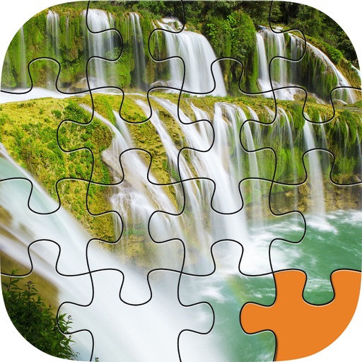 Waterfall Puzzle Charms Free - A Real Jigsaw World With Rainbow Magic icon