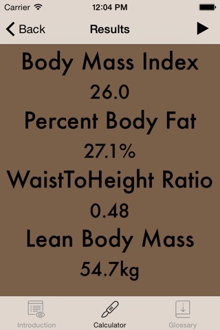 BMI & Body Fat Percentage Calculator screenshot 2