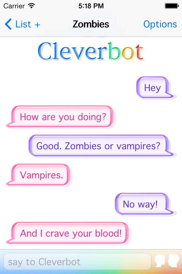 Cleverbot screenshot 3