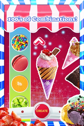 An ice cream maker game HD-make ice cream cones with flavours & toppings screenshot 2