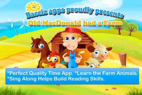 Old MacDonald Had a Farm Song & Lyrics by Bacciz, an educational nursery rhyme app for kindergartners, toddlers, and kids. screenshot 4
