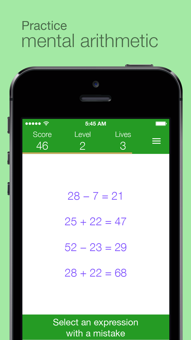 How to cancel & delete Find the Mistake: Math — practice mental arithmetic, develop attentiveness from iphone & ipad 1