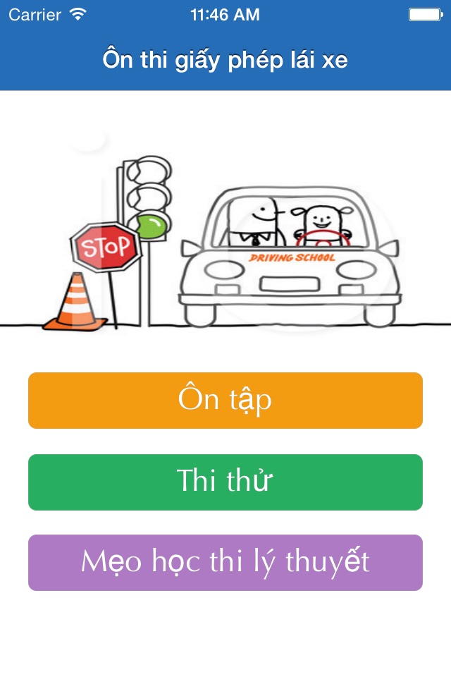 Ôn thi lý thuyết bằng lái ô tô 450 câu screenshot 2