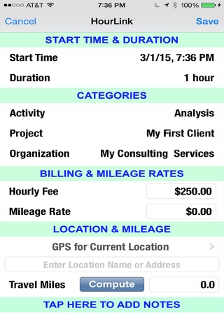 HourLink - Time Tracking, Timesheet & Billing with GPS & Mileage Expense screenshot 4