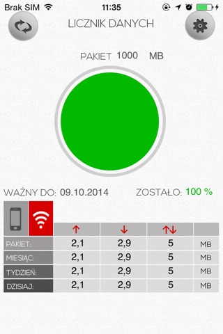 Licznik Danych 3G/WiFi screenshot 2