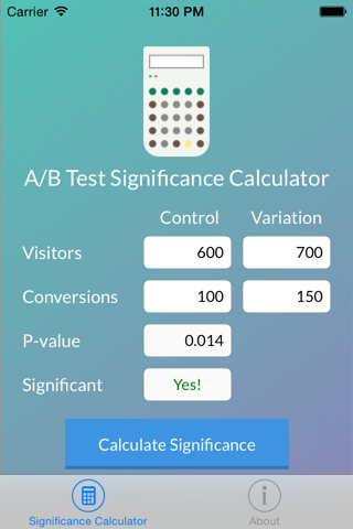 AB Testing Calculator by VWO screenshot 2